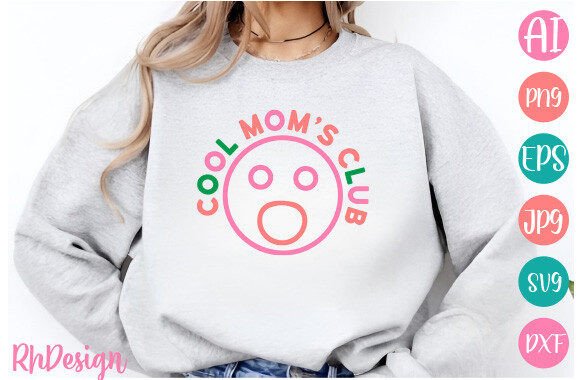 Cool Mom's Club SVG: Graphics for T-Shirt Designs
