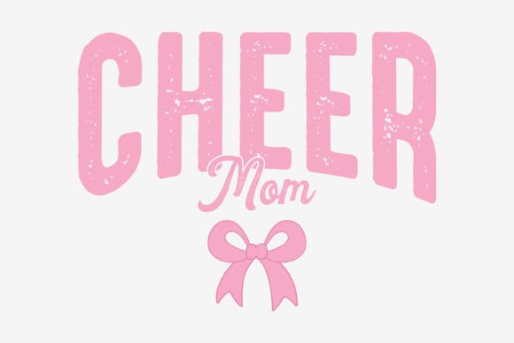 Coquette Cheer Mom Pink: Graphics for T-Shirt Designs