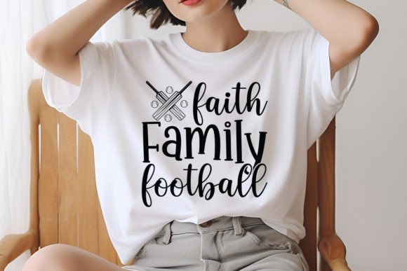 Faith Family Football SVG: Graphics for T-Shirt Designs
