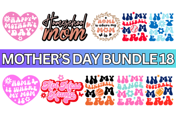 Floral Mom Mama Bundle: Graphics & Print Templates