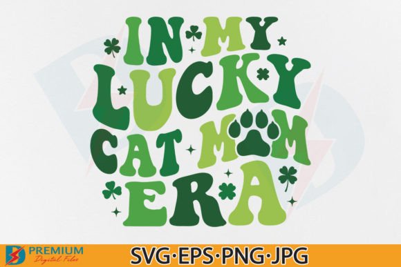 Lucky Cat Mom SVG: Graphics for T-Shirt Designs