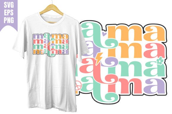 Mama Love SVG: Retro Graphics for T-Shirt Designs
