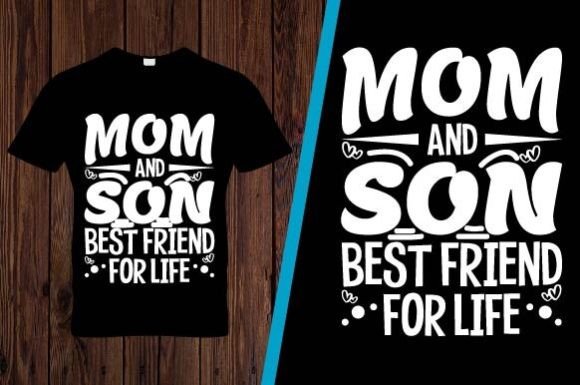 MOM and SON T-Shirt Design: Graphics & Print Templates