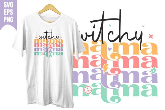 Witchy Mama Love SVG: Retro Graphics for T-Shirt Designs