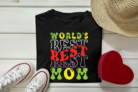 World s Best Mom Retro Design: Graphics for T-Shirt Designs